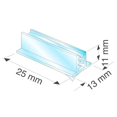 Grippeur stop-rayon adhésif en T 25x13x11mm - Grip stop-rayon facing - Transparent – Paquet de 20 - Stop-rayon-3