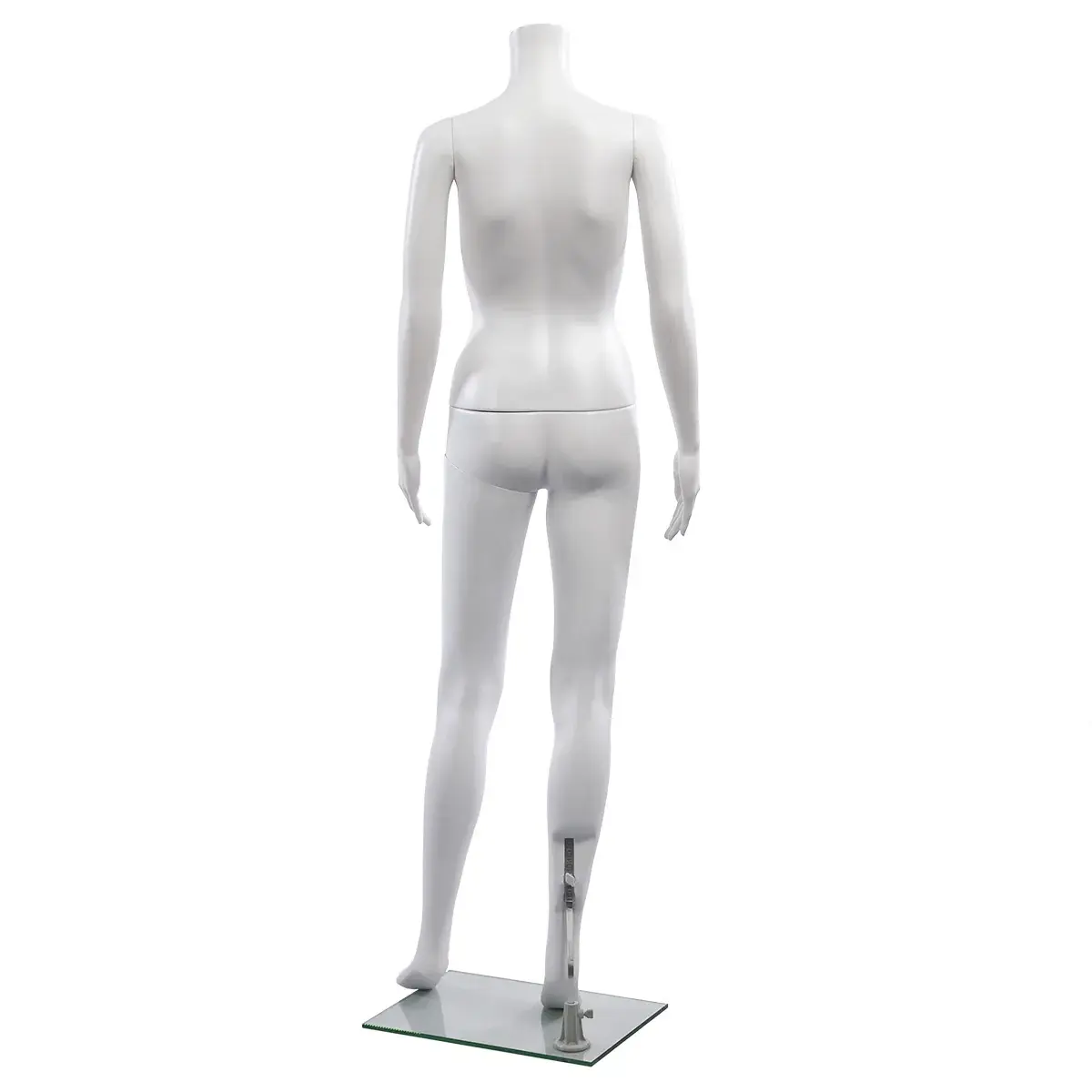 Mannequin femme, sans tête, bras le long du corps H 163 cm plastique - Blanc - Mannequins sans tête-3