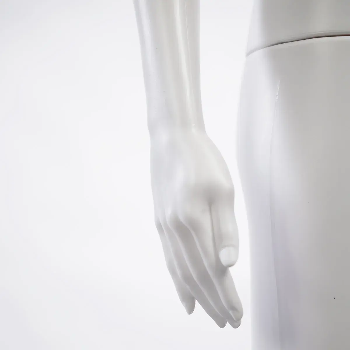 Mannequin femme, sans tête, bras le long du corps H 163 cm plastique - Blanc - Mannequins femmes-4