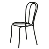 Structure chaise bistrot vintage tube noir - Chaises de terrasse