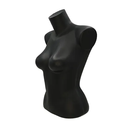 Buste femme plastique H 60 cm - Torse femme - Noir - Bustes mannequins femmes-5