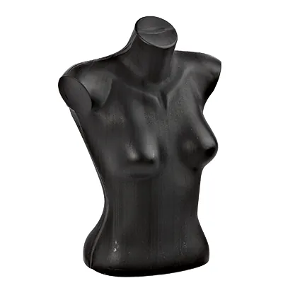 Buste femme plastique H 60 cm - Torse femme - Noir - Bustes mannequins femmes
