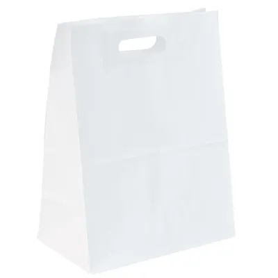 Sacs kraft avec poignées découpées - Sacs kraft poignées découpées