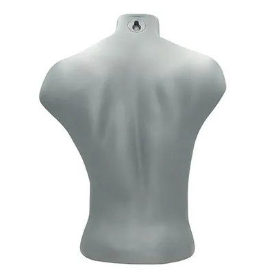 Buste homme plastique H 60 cm - Gris - Bustes mannequins hommes-3