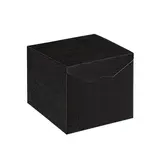 Boîte cadeau noire carton finition luxe 20 x 20 x 18 cm - Paquet de 10 - Boites cadeaux carton pliables