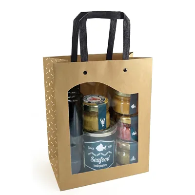 Sacs kraft à fenêtre Delicatessen - Sacs kraft à fenêtre-3