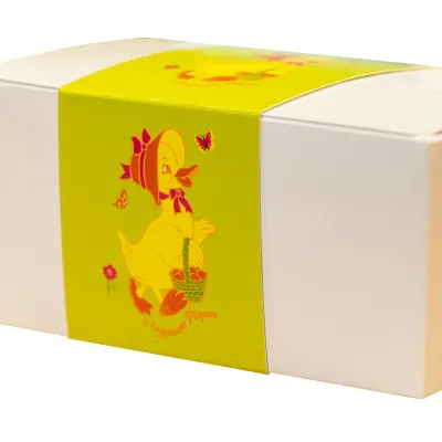 Fourreau pour ballotin 375g motif Pâques - Ballotin chocolats vide - Lot de 50 - Ballotins chocolats vides