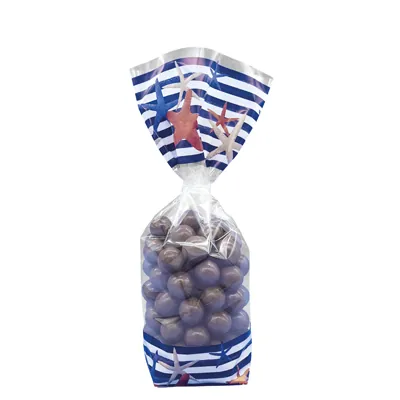 Sachet polypro fond carton thème marin 10 x 22 cm 35µ - Sachet confiserie - Sachet bonbons - Lot de 100 - Sachets bonbon, Sachets confiserie
