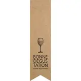 Étiquettes adhésives Bonne dégustation - Brun / Noir - H 13,5 x L 3,5 cm - Paquet de 200 - Étiquettes cadeaux ferme sac