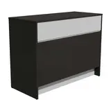 Comptoir Easy noir mat / gris 117 x 51 x 88 cm - Comptoirs Easy