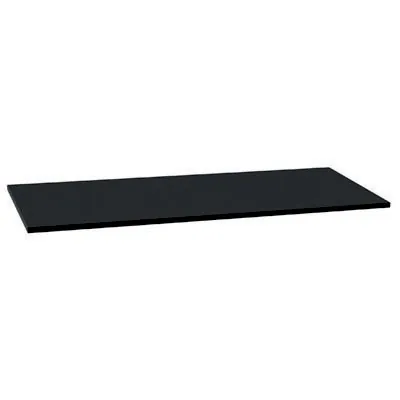 Tablette droite bois mélaminé 102,7 x 21 cm ép. 19 mm, chants droits minces, pour Gamme Square - Noir mat - Tablettes Bois mélaminé