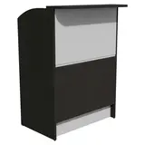 Comptoir d'accueil noir mat / gris 80 x 51 x 112 cm - Comptoirs Easy