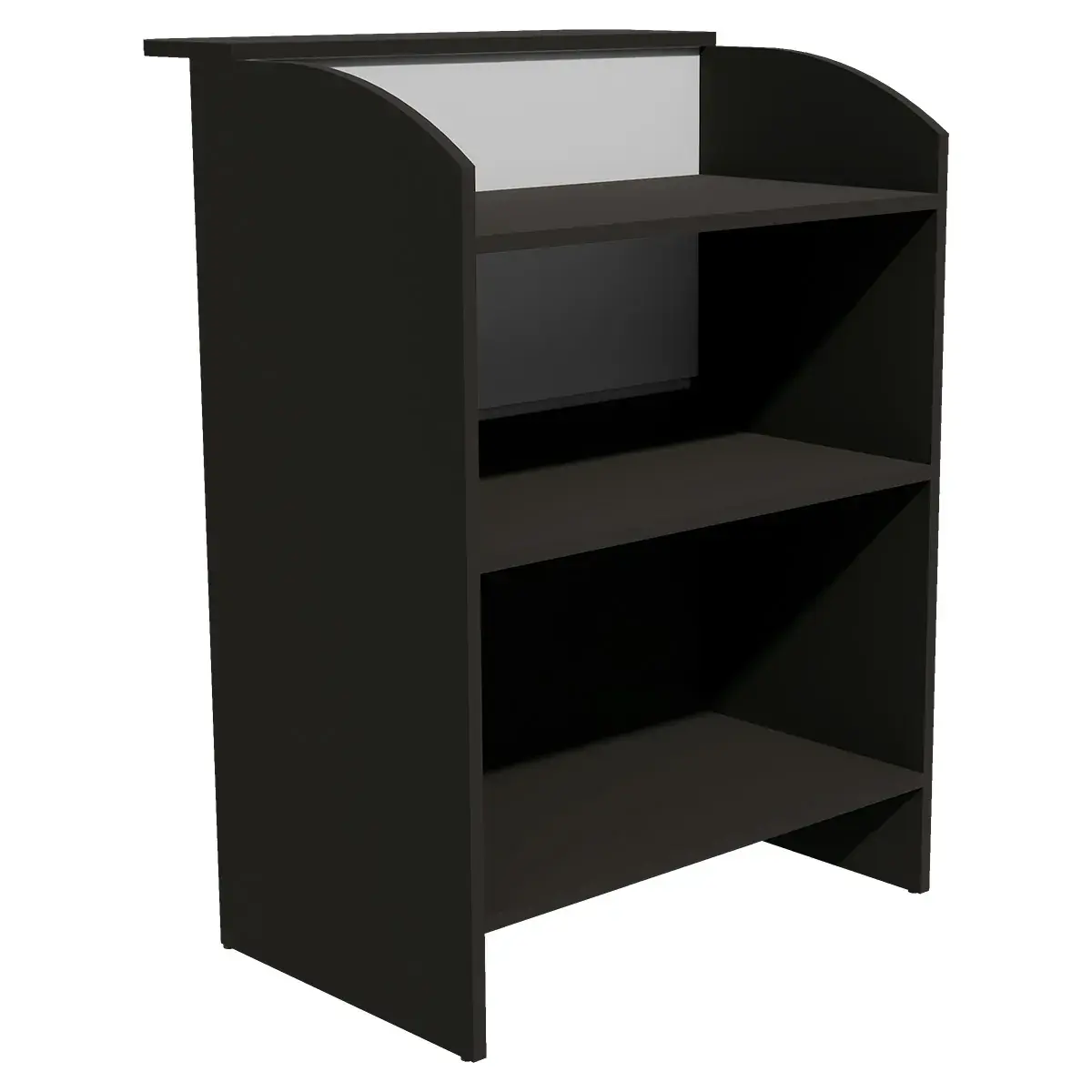 Comptoir d'accueil noir mat / gris 80 x 51 x 112 cm - Comptoirs Easy-2