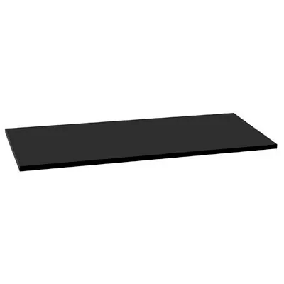 Tablette droite bois mélaminé 90 x 40 cm ép. 19 mm, chants droits minces, pour Gamme Square - Noir mat - Tablettes Bois mélaminé