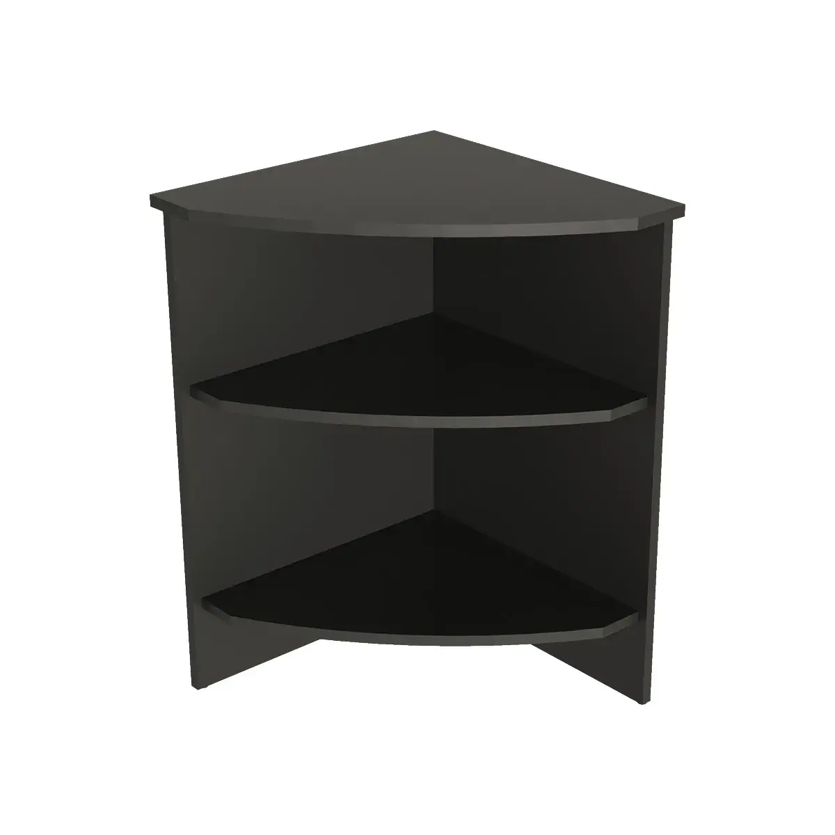 Comptoir d'angle mélaminé noir mat 52 x 52 x 88 cm - Comptoirs One