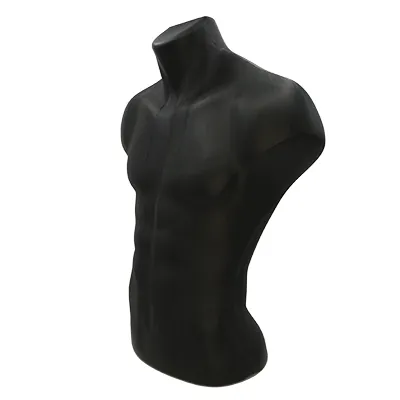 Buste homme plastique H 60 cm - Torse homme - Noir - Bustes mannequins hommes-5
