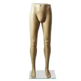 Jambes homme plastique sur base verre H 119 cm - Jambes mannequin homme - Chair - Jambes et pieds