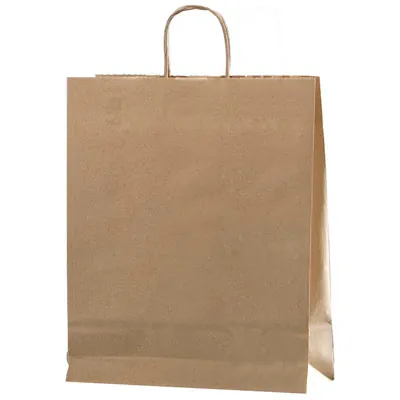 Sac bouteille kraft brun lisse 26 x 8 x 39 cm 100 g/m² – Sac cadeau bouteille – 3 bouteilles - Paquet de 25 - Sacs bouteilles