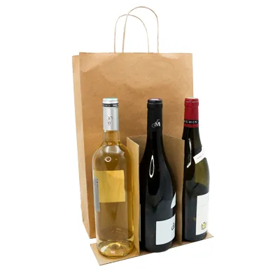 Sacs kraft 3 bouteilles - Sacs pour bouteilles de vin-6