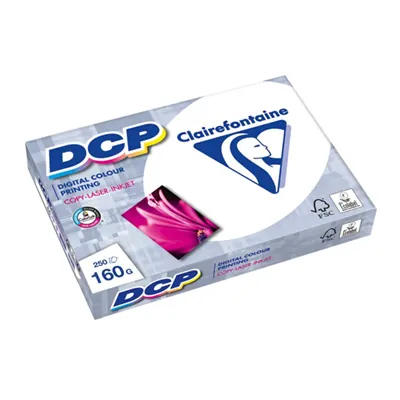 Papier A4 blanc 160g Clairefontaine DCP - Ramette de 250 feuilles - Papier imprimante