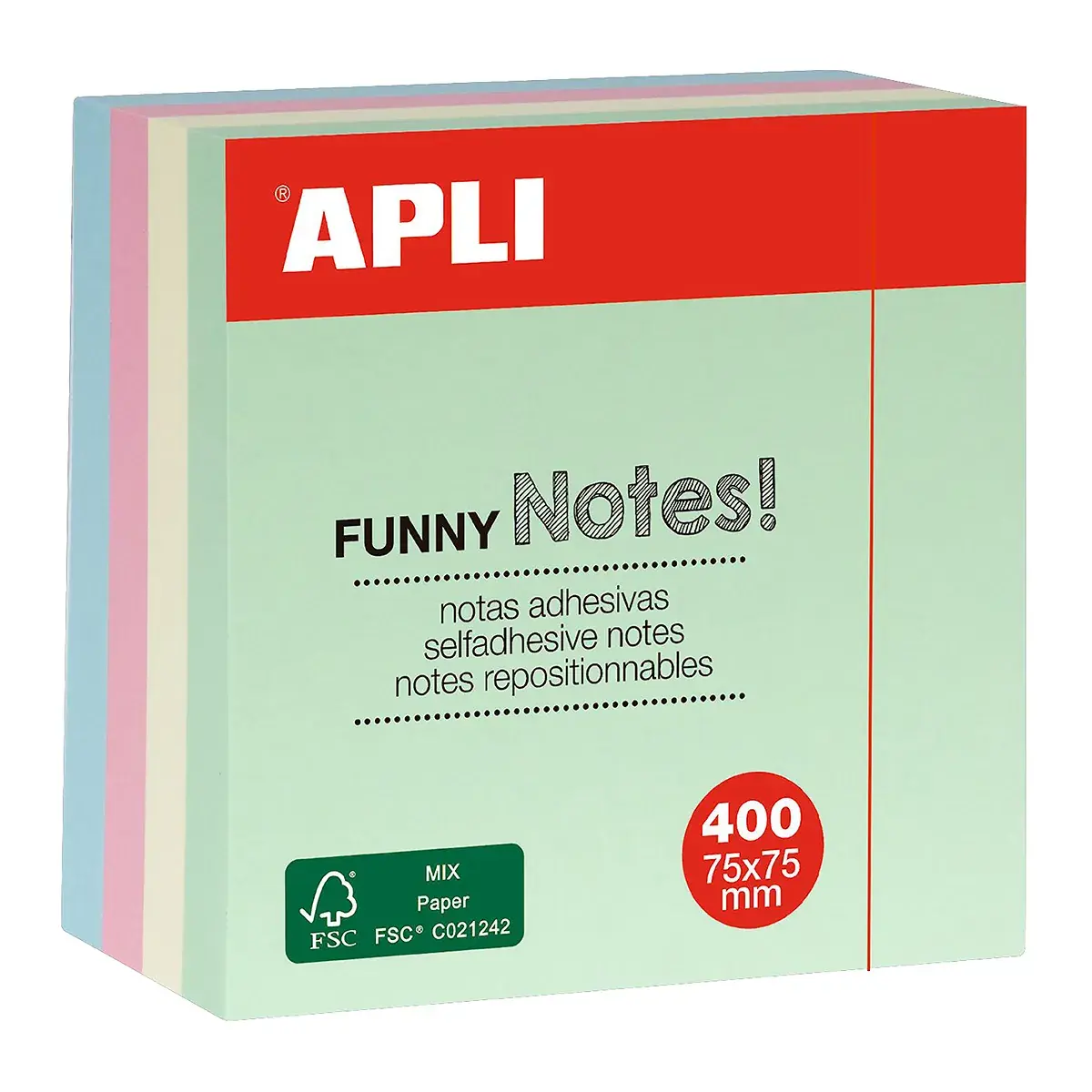 Bloc-notes adhésives repositionnables Funny - Notes adhésives, Blocs cubes, Fiches Bristol
