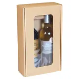 Coffrets kraft à fenêtre - Coffrets pour bouteilles de vin, Boîtes pour bouteilles de vin