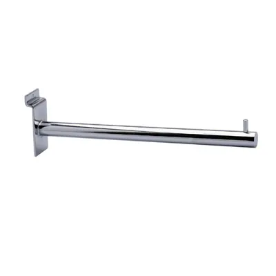 Bras droit pour fond rainuré L 30 cm métal chromé tube rond ø 20 mm - Bras