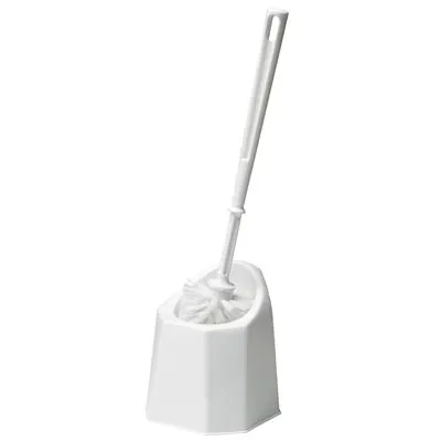 Combiné WC brosse boule + bac - Pot avec brosse WC - Brosse pour toilette - Blanc - Accessoires WC