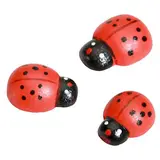 Petite coccinelle en bois autocollantes 1,8 cm - Mini coccinelle - Paquet de 80 - Affiches fête des pères, Décors fête des pères