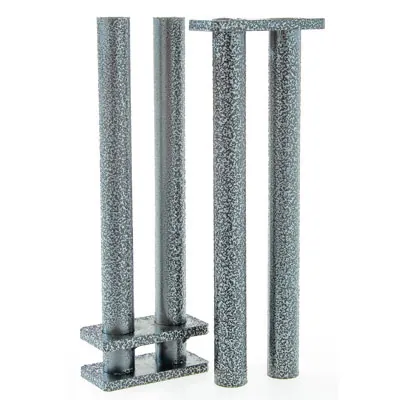 Inserts doubles pour présentoir grille ø 16 mm - Gris martelé - Lot de 2 - Présentoirs grilles