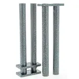 Inserts doubles pour présentoir grille ø 16 mm - Gris martelé - Lot de 2