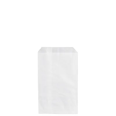 Sachet papier kraft blanc 11,5 x 21 cm - Sachet plat - Lot de 500 - Sachets papier blanc