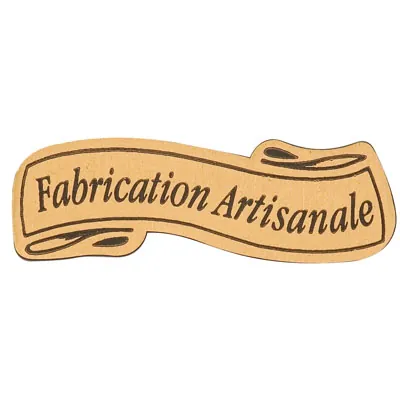 Étiquette adhésive Fabrication artisanale Or 35 x 13 mm - Boîte de 1000 - Étiquettes cadeaux adhésives