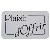Étiquettes cadeaux adhésives Plaisir d'offrir argent brillant - Paquet de 1000