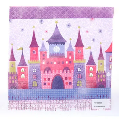 Chemin de table Princesse polyester- Chemin de table château princesse - Rouleau de 28 cm x 5 m - Chemins de table jetables, Sets de table papier
