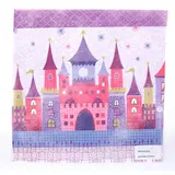 Chemin de table Princesse polyester- Chemin de table château princesse - Rouleau de 28 cm x 5 m - Chemins de table jetables, Sets de table papier