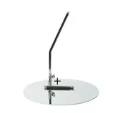 Socle métal rond ø 36 cm avec fixation pied/mollet pour mannequin
