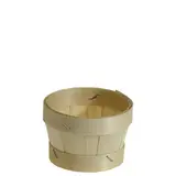Panier bois rond ø 7,5 x H 5,5 cm - Bourriche bois - Corbeille bois - Lot de 30