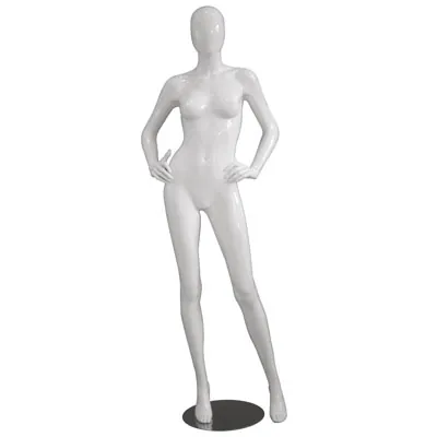Mannequin femme, finition laquée, mains sur les hanches - Mannequins femmes