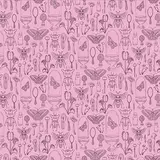 Papier cadeau kraft violet/rose Cabinet de curiosité 70 cm x 50 m 60g/m² - Papiers cadeaux fête des mères, papiers de soie fête des mères
