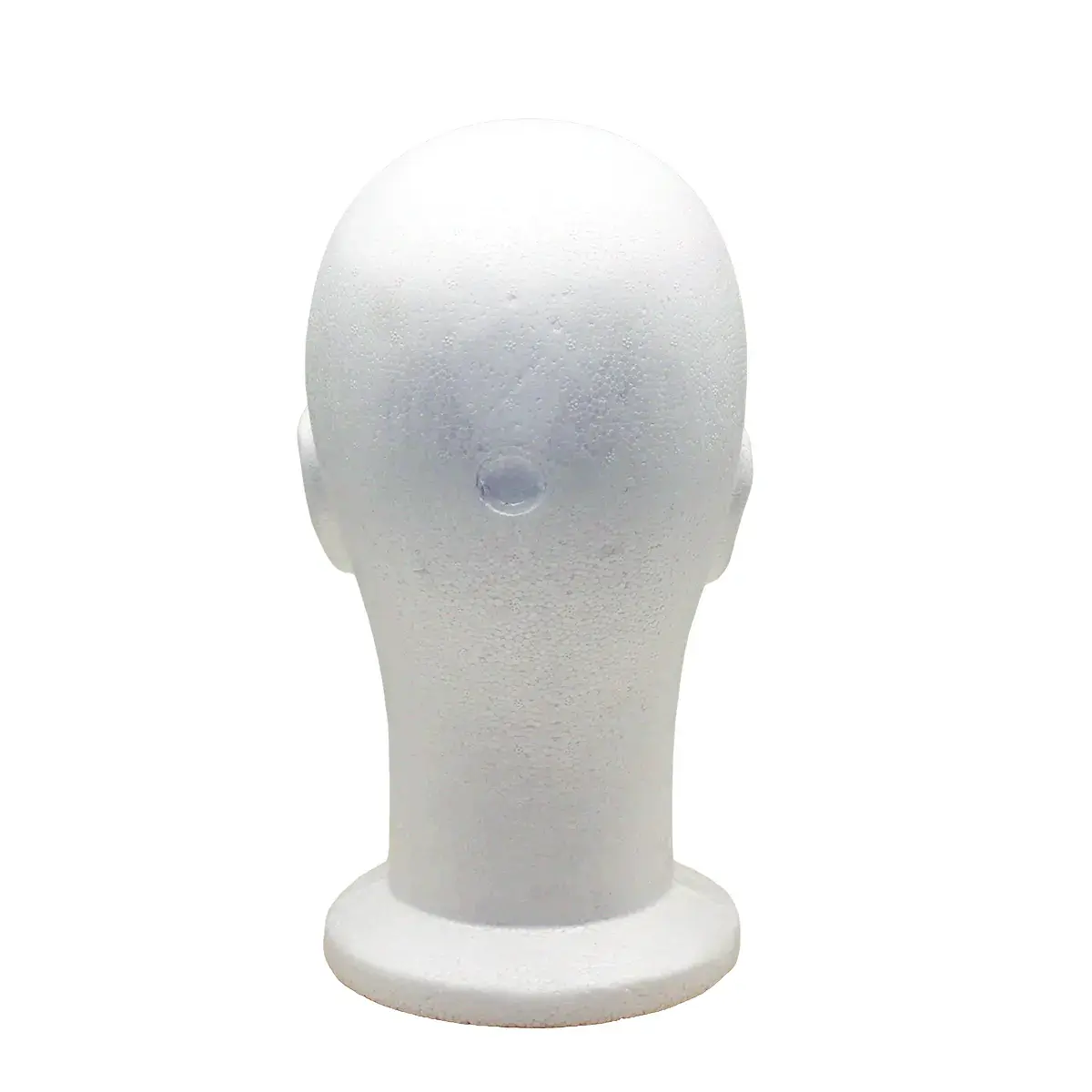 Tête mannequin homme polystyrène H 31,5 cm - Tête pour perruque, chapeau - Blanc - Têtes mannequin, têtes à perruque-3