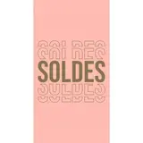 Affiche Soldes pour magasin grand format 80 x 150 cm - Rose/Or - Affiches Soldes, Panneau soldes