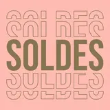Affiche Soldes magasin carrée 38 x 38 cm - Affiche promo - Rose/Blanc - Affiches Soldes, Panneau soldes