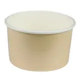 Pot à glace carton 165 ml ø 8,6 x 5,2 cm - Pot à dessert - Brun - Lot de 50 - Emballage snacking