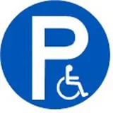 Panneau stationnement PMR PVC Ø 30 cm à fixer – Panneau place handicapé - Plaques PVC