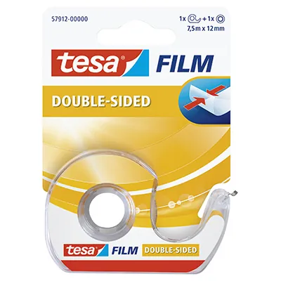Ruban adhésif double face avec dévidoir TESA 12 mm x 7,5 m - Rubans adhésif, Double face, Patafix-2