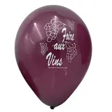 Ballon Foire aux vins latex ø 28 cm bordeaux impression blanche - Lot de 10 - Ballons et Accessoires de fête