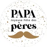 Étiquettes cadeaux adhésives Joyeuse Fête des Pères - Étiquettes cadeaux adhésives
