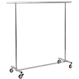 Portant vêment pliable droit L 140 + 2 rallonges 32 cm - H 160 cm - Portants à vêtements pliables