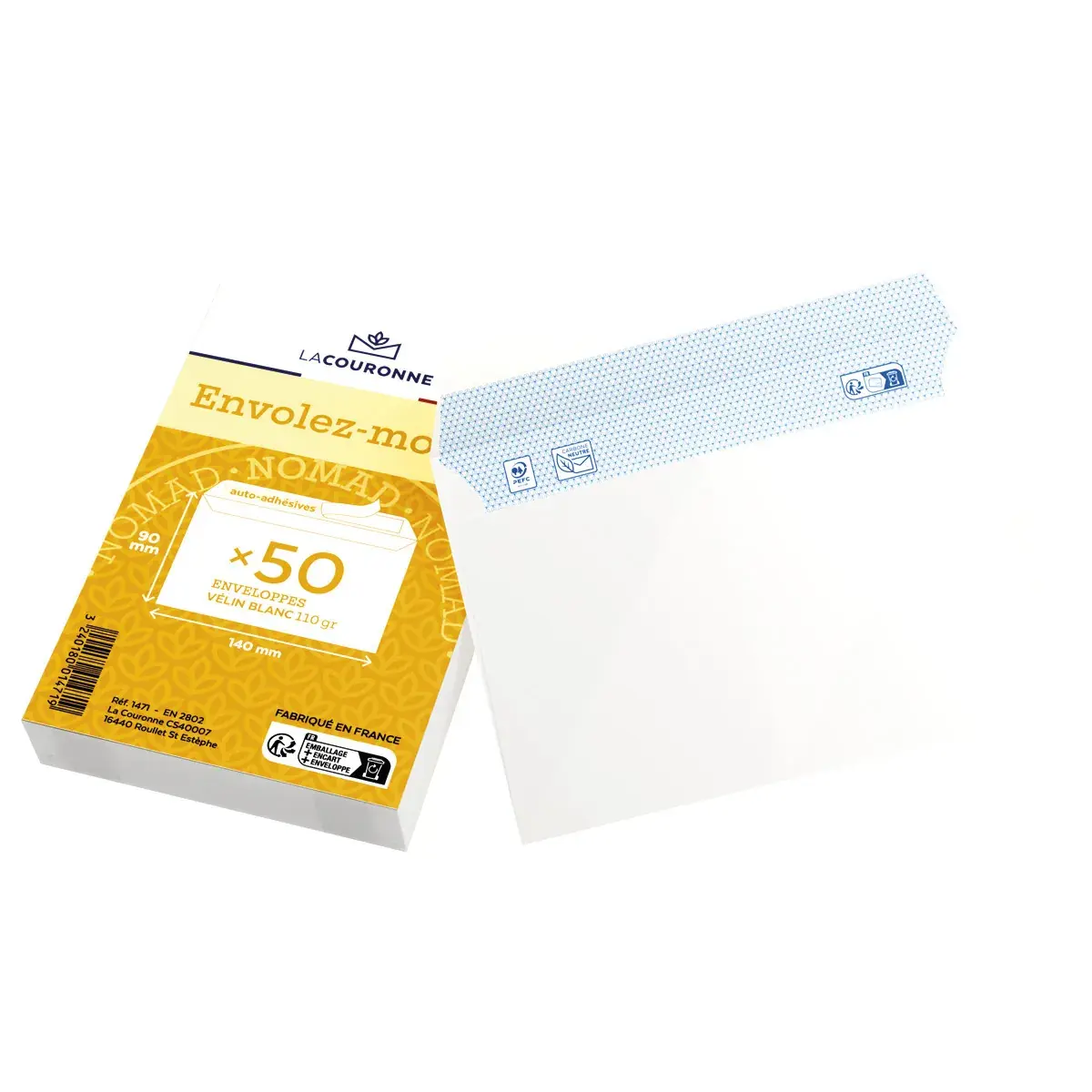 Enveloppes pour cartes de visite - Enveloppes blanches, Enveloppes kraft